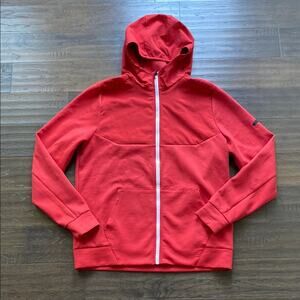 UNDER ARMOUR Full Zip Hooded Jacket Mens Sz Large Red